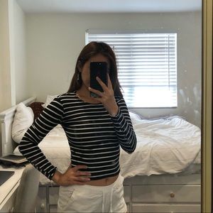 Small striped ribbed long sleeve